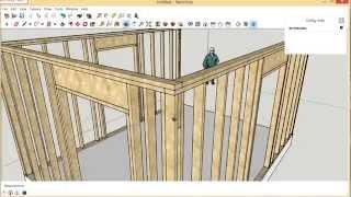 Framing Exterior Wall Corners - Requested SketchUp Video