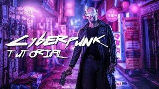 CYBERPUNK Effect in Photoshop EASILY