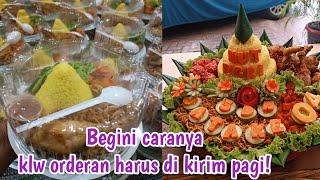 Begini caranya klw pesanan harus di kirim pagi Resep lengkap tumpeng mini dan tumpeng tampah