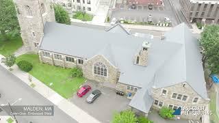 Metal Roof on First Parish Church in Malden MA