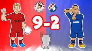 9-2 BAYERN MUNICH demolish DINAMO ZAGREB Champions League Kane Goals Highlights