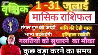 वृश्चिक राशि जुलाई 2024 राशिफल  Vrishchik  Rashi July 2024  SCORPIO HOROSCOPE by AstroGuru Nikhil