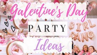 Dollar Tree Galentines Party How to host a party on a budgetClean with me +Valentines Party Decor