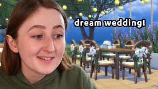 building my dream wedding venue in the sims