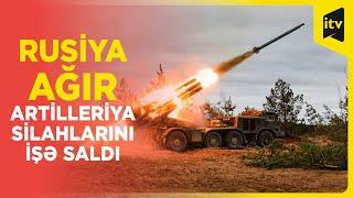 Rusiya Müdafiə Nazirliyi Ukraynada artilleriya döyüşlərinin görüntülərini yayıb