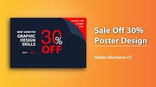 Sale Off 30% Poster Design  Adobe Illustrator 2020