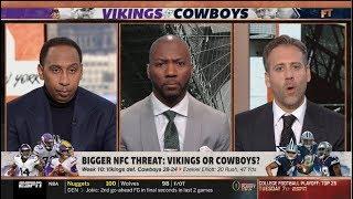 FIRST TAKE  Stephen A. Smith & Ryan Clark heated debate Bigger NFC threat Vikings or Cowboys?