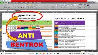 CARA MEMBUAT JADWAL PELAJARAN ANTI BENTROK DI EXCEL