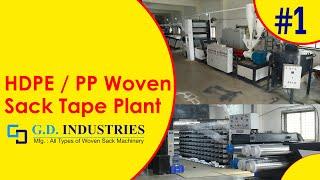 HDPE  PP Woven Sack Tape Plant  PP Tape Plant Latest Price #gdindustriesindia