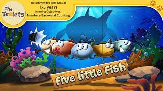 5 Little Fish Swimming in the Sea I Shark Song I Under The Sea I Shark 123 I Numbers I The Teolets