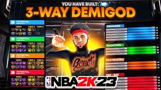 THIS 68 POINT GUARD BUILD WILL *BREAK* NBA 2K23 RARE 3 WAY DEMIGOD BUILD Best Build NBA 2K23