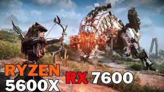 RX 7600 + Ryzen 5 5600X  GAMES Tested at 1080P