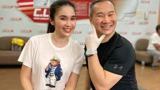 Chris Leong Kedatangan Tamu Sandra Dewi Artis Cantik Indonesia di Clm Jakarta Indonesia