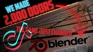 Creating 2000+ DOORS in UNDER 259 in FREE BLENDER Doors and Wheels debate