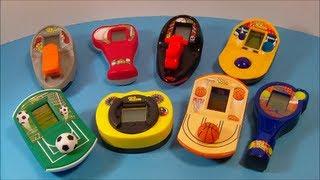 2008 McDONALDS DIGI SPORTZ SET OF 8 MINI HAND HELD VIDEO GAMES TOY COLLECTION REVIEW