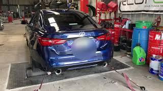 2021 Q50 Red Sport wAMS Intakes LDP HX and Fast Intentions CBE Dyno - 441 WHP and 480 Torque.