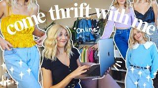 come thrift with me for spring 2021 fashion trends  a very colorful SPRING try on thrift haul
