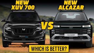 Alcazar 2024 vs xuv 700 2024  New alcazar facelift vs xuv 700 comparison  Which is better?