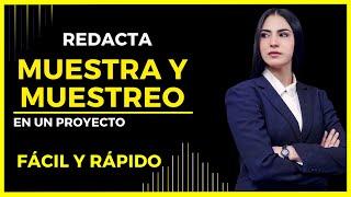 Cómo Hacer Apartado MUESTRA y MUESTREO en un PROYECTO con EJEMPLO  NORMAS APA 7ma. ED.