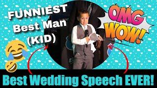 Jaw-dropping 7-year-old delivers the BEST wedding man speech ever recorded