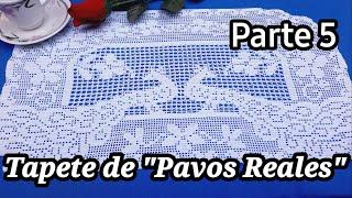 Centro de mesa de Pavo RealesTejido a crochetTécnica Filet.● Paso a Paso● video N°5