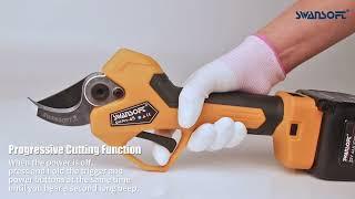 How to open progressive mode of SW-PRU-45 cordless electric pruning shear?