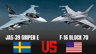 Gripen E vs F-16 Block 70 Who is the Most Powerful Fighter Jet?