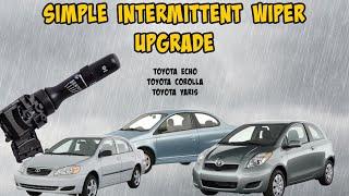 Toyota Echo Yaris and Corolla Intermittent Wiper Upgrade. Its easy