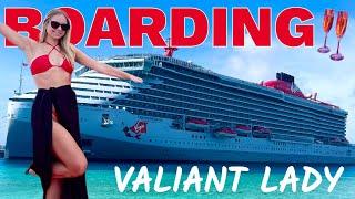 BOARDING AN ADULTS ONLY CRUISE  Virgin Voyages Valiant Lady Embarkation Vlog