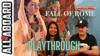 PANDEMIC FALL OF ROME  Board Game  2-Player Playthrough  All Empires Fall
