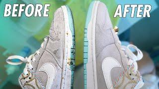 HOW TO CLEAN SUEDENUBUCK NIKE DUNK LOWS *TUTORIAL*