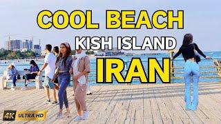 Walking tour in IRAN2024amazing kish island beach ️