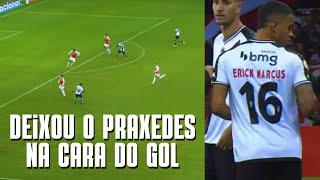 ERICK MARCUS ENTROU E FALHOU EM GOL JUNTO COM O LÉO PELÉ  Erick Marcus vs Internacional