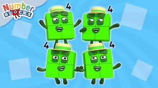 Squariffic Adventures Exploring All Things Square 🟥🟧🟨  Fun Learn to Count  Numberblocks