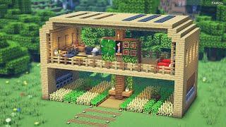 ️Minecraft  How To Build a Beginner Survival Wooden House  Starter House 