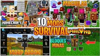 LOS 10 MEJORES ADDONS MODS Para Minecraft PEBedrock 1.21