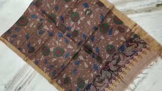 Hand painted kalamkari saree and Dupattas #kalamkari #dupatta #saree