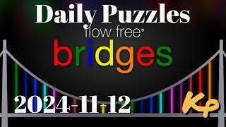 Flow Free Bridges - Daily Puzzles - 2024-11-12 - November 12th 2024