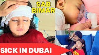 Tough day without househelp when Everyone is sick  Dubai life Indian family Hindi vlog