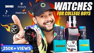 7 Best Budget Watch For College  Men Watch Haul Review 2024  Titan Fastrack Sylvi  ONE CHANCE