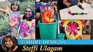 Making T-shirt at home in Tamil  Colorful T-shirt Dying Vlog in Tamil