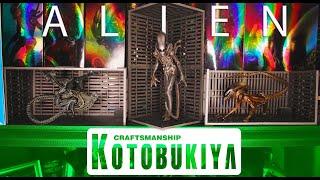 KOTOBUKIYAS 110TH ARTFX+ XENOMORPH BIG CHAP ALIENS ALIEN WARRIOR DRONE AND ALIEN 3 DOG ALIEN.