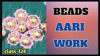 Aari work beads and thread work designbeautiful hand embroidery simple life design basic design