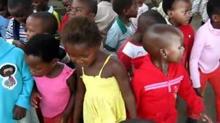 Cute Zulu Kids singing a song for us