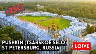 Brilliant Town of PUSHKIN and Catherine Park in St Petersburg Russia. LOIVE