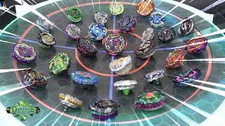 ALL DEFENSE TYPE BEYBLADES Season 1-7 Epic Battle in ANIME STADIUM  Beyblade Burst