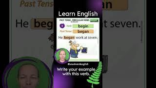 Past Tense of BEGIN with example sentence  Learn English Grammar