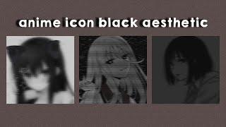 Anime Girl Black aesthetic  profile picture  icon