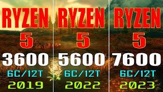 RYZEN 5 3600 vs RYZEN 5 5600 vs RYZEN 5 7600  PC GAMES  TEST 