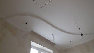 потолок из гипсокартона своими руками видео двухуровневые потолки